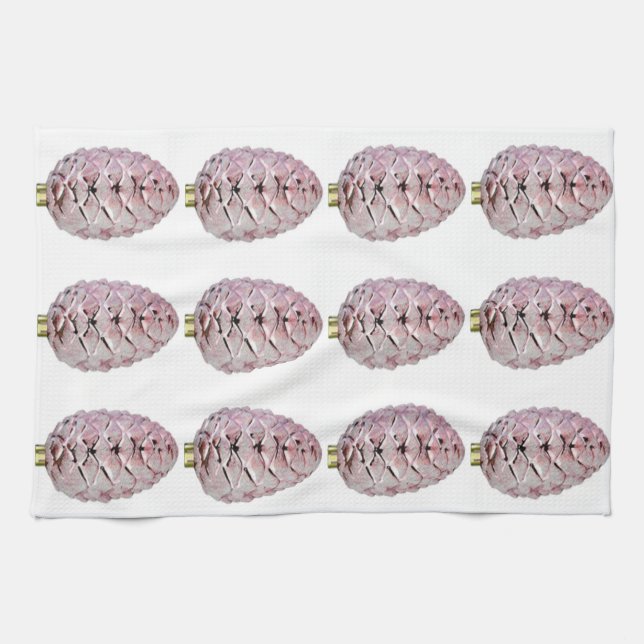 Serviette de cuisine en Pink Pinecones (Horizontal)