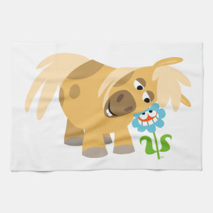 Serviette de cuisine en poitrine et fleur