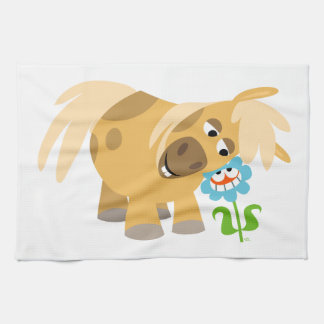 Serviette de cuisine en poitrine et fleur