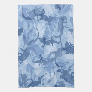 Serviette de cuisine en Reptile Bleu