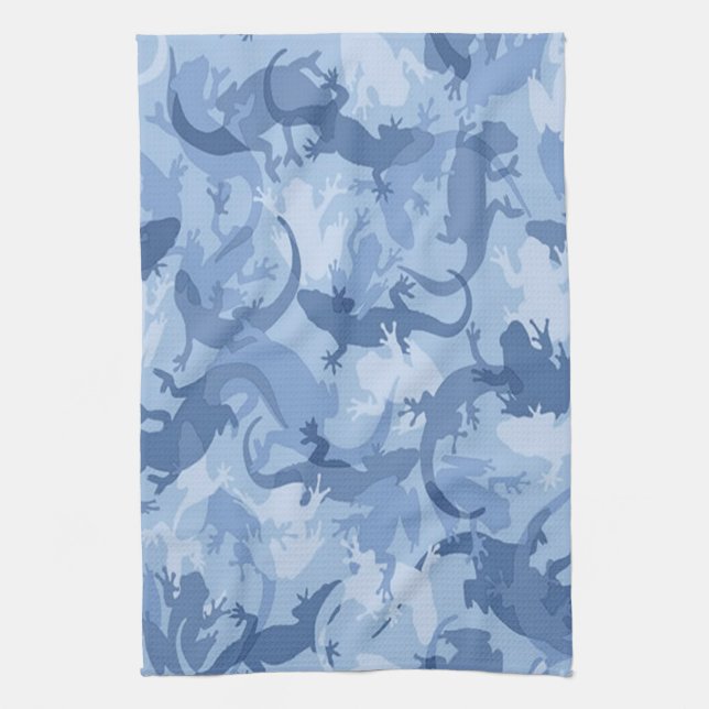Serviette de cuisine en Reptile Bleu (Vertical)