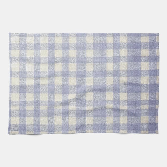 Serviette de cuisine en vichy bleu (Horizontal)