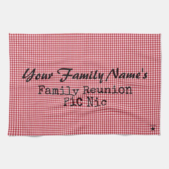 Serviette de cuisine En vichy rouge et blanc - HAM (Horizontal)