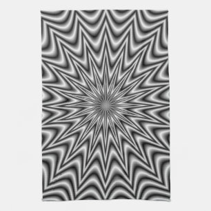 Serviette de cuisine étoilée monochrome