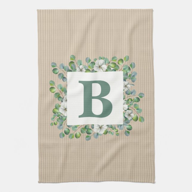 Serviette de cuisine Eucalyptus Monogram (Vertical)