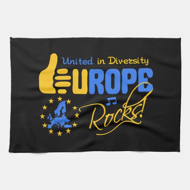 serviette de cuisine EUROPE ROCKS (Horizontal)