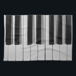 Serviette de cuisine faite sur commande de clavier<br><div class="desc">Si vous êtes un virtuose ou quelqu'un de piano qui peuvent à peine jouer des baguettes,  vous êtes sûrs d'aimer cette serviette de cuisine faite sur commande noire et blanche de clavier de piano.</div>
