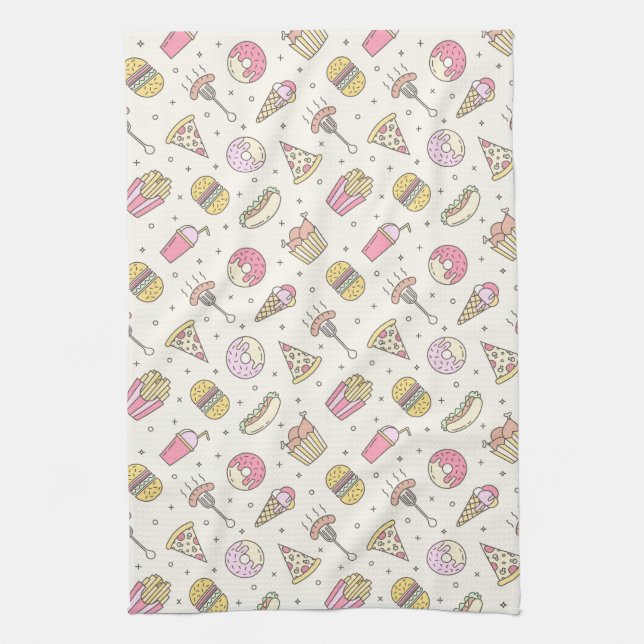 Serviette de cuisine Fast Food (Vertical)