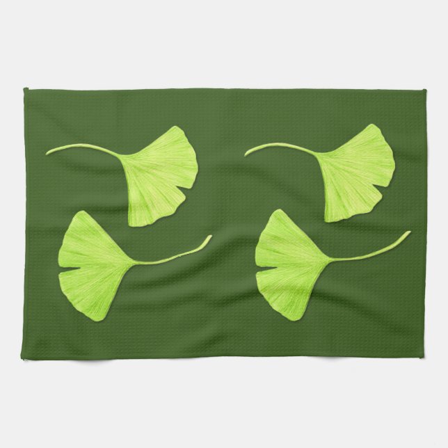 Serviette de cuisine Feuille Ginkgo (Horizontal)