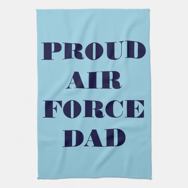 Serviette de cuisine Fière Force aérienne Papa (Vertical)