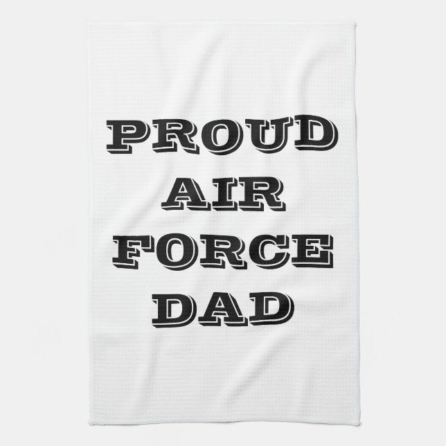 Serviette de cuisine Fière Force aérienne Papa (Vertical)