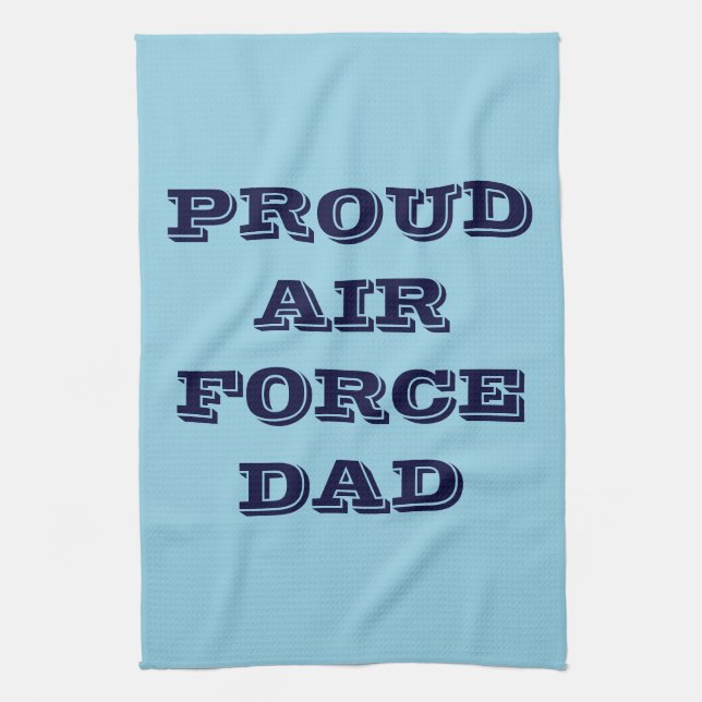 Serviette de cuisine Fière Force aérienne Papa (Vertical)