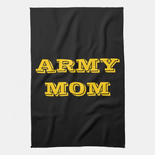 Serviette de cuisine Fière maman armée (Vertical)