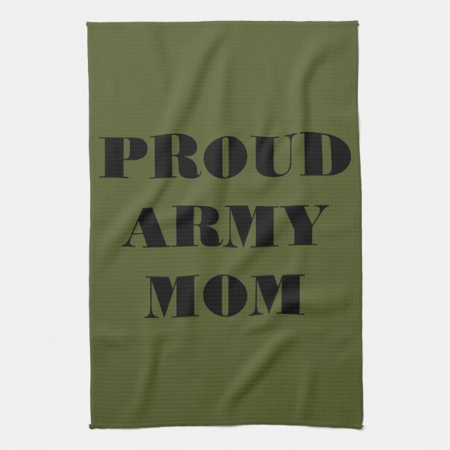 Serviette de cuisine Fière maman armée (Vertical)