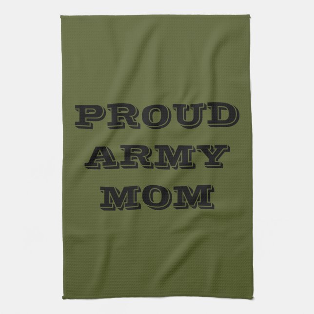 Serviette de cuisine Fière maman armée (Vertical)