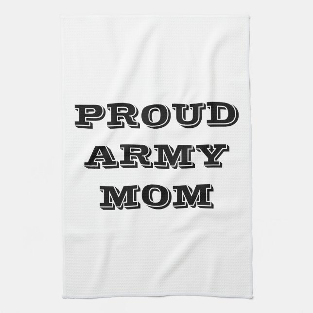 Serviette de cuisine Fière maman armée (Vertical)