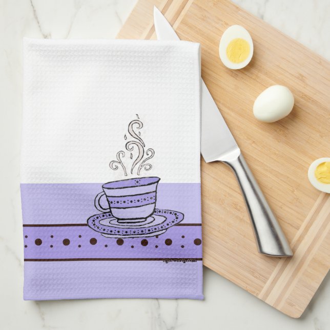 serviette de cuisine figdewdrops Violet Violet Rel (Quart Plié)