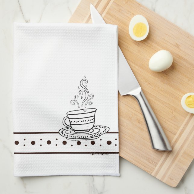 serviette de cuisine figdewdrops White Relax Cup (Quart Plié)