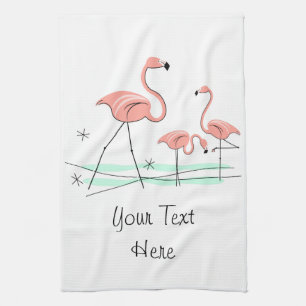 Serviette de cuisine Flamingo Ocean Trio 2 Text