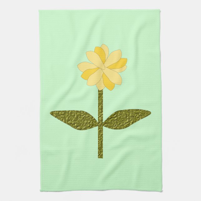 Serviette de cuisine Fleur Jaune (Vertical)
