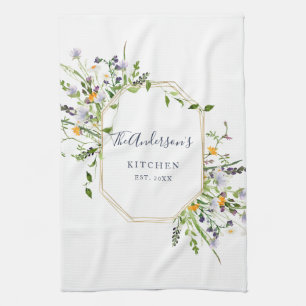 Serviette de cuisine fleur sauvage à ressort pers