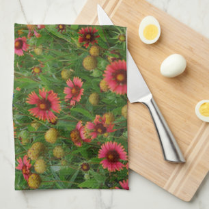 Serviette de cuisine Fleur sauvage rouge Fleurs ro
