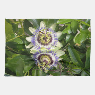 Serviette de cuisine florale à fleur de la passion