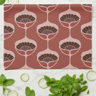 Serviette de cuisine florale de motif de Nouveau