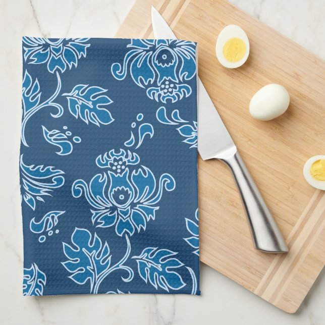 Serviette de cuisine florale tropicale Kamaole Haw (Quart Plié)