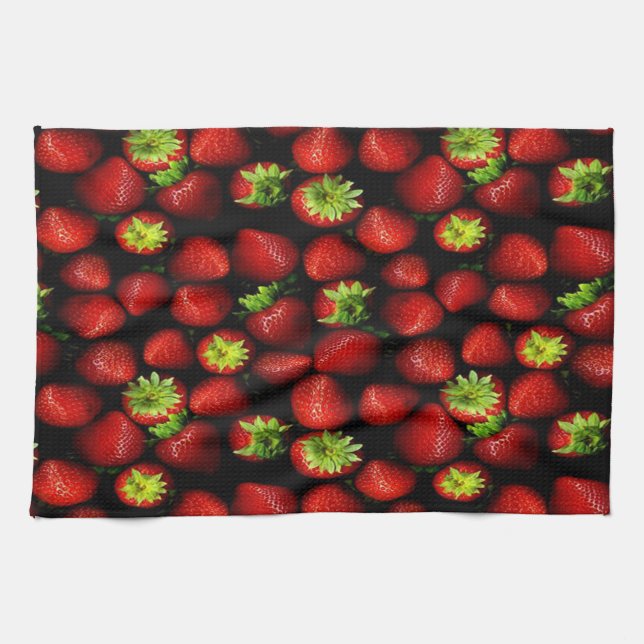 Serviette de cuisine/fraises (Horizontal)