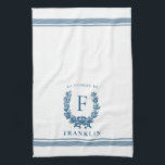 Serviette de cuisine française personnalisée<br><div class="desc">Cette Serviette Farmhouse personnalisée fait un cadeau parfait. Un design de ferme simple avec une texture imitation burlap sera compatible avec n'importe quel style de cuisine. Achetez-vous ou offrez-en un cadeau.</div>