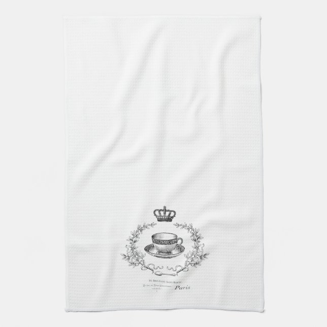 Serviette de cuisine française vintage (Vertical)