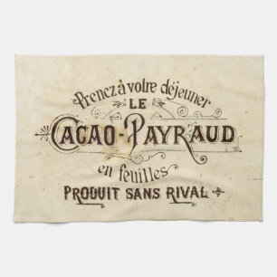 Serviette de cuisine française vintage d'image