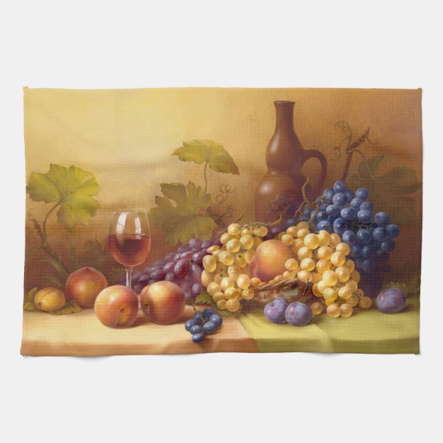 Serviette de cuisine / Fruit de vie fixe (Horizontal)
