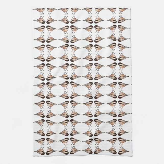 Serviette de cuisine géométrique blanche en poulet (Vertical)