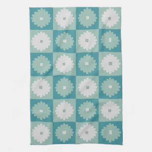 Serviette de cuisine géométrique moderne de fleu