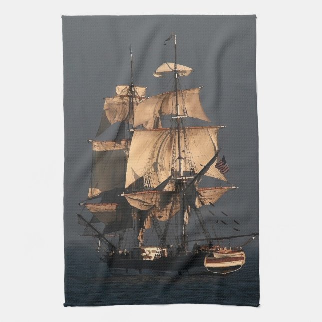 Serviette de cuisine grande de bateau de (Vertical)