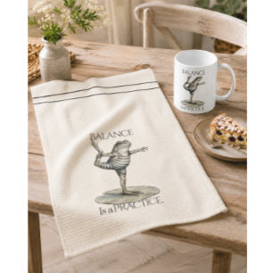 Serviette de cuisine grenouille fantaisiste : L'éq