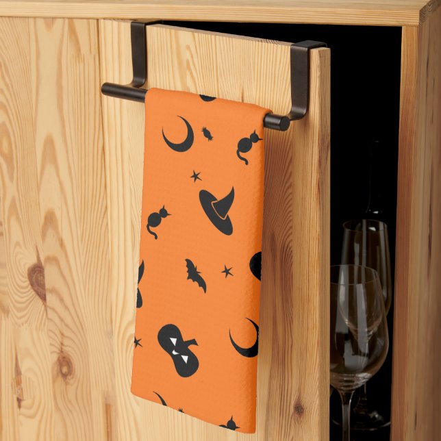 Serviette de cuisine Halloween (Pliage en tiers)