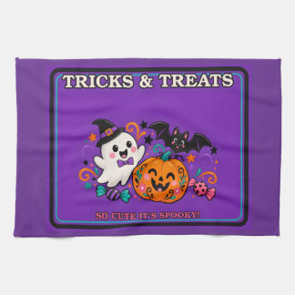 Serviette de cuisine Halloween mignonne et effraya