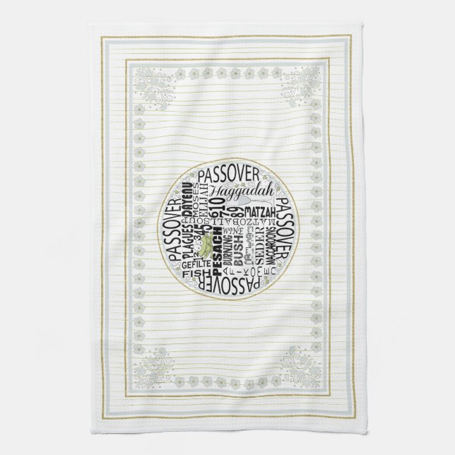 Serviette de cuisine "Happy Passover Words" (Vertical)