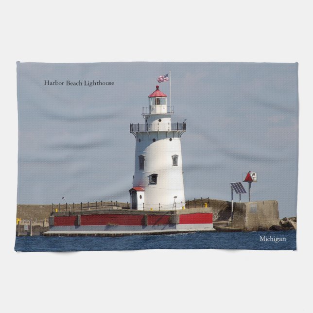 Serviette de cuisine Harbour Beach Lighthouse (Horizontal)