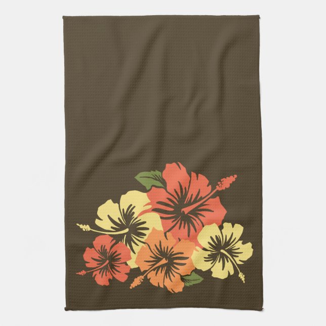 Serviette de cuisine hawaïenne de ketmie épique (Vertical)