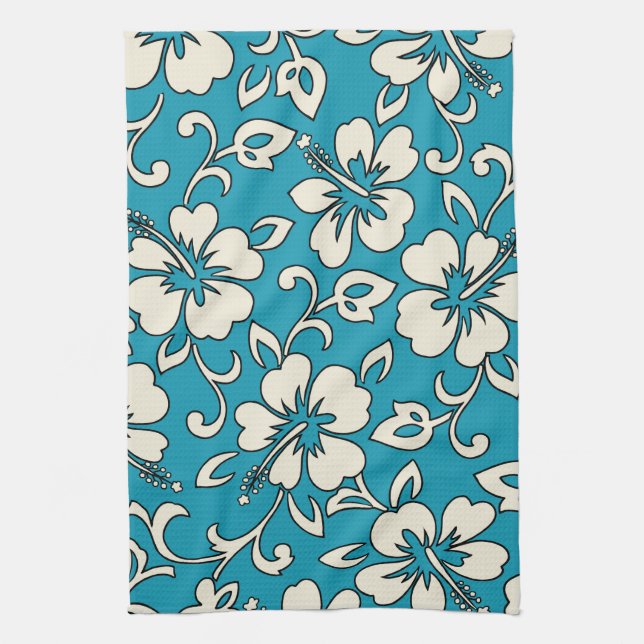 Serviette de cuisine hawaïenne de Malia Hibiscus (Vertical)
