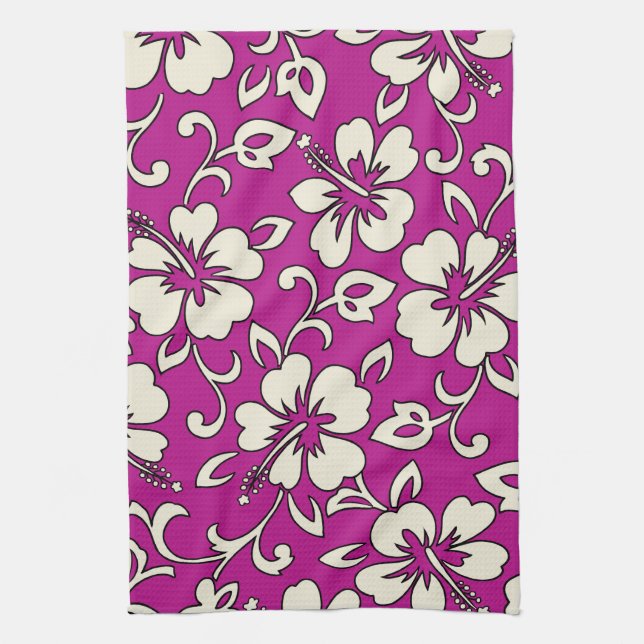 Serviette de cuisine hawaïenne de Malia Hibiscus (Vertical)