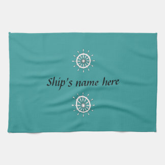 Serviette de cuisine - Helm avec nom de bateau