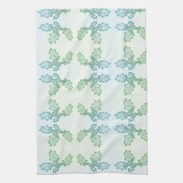 Serviette de cuisine Holly Allover Imprimer blanc  (Vertical)