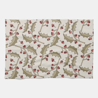 Serviette de cuisine Holly de Noël
