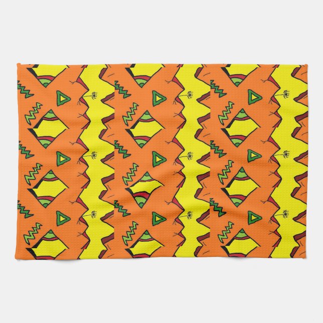 Serviette de cuisine Jack-O-Lantern & Spider Hallo (Horizontal)