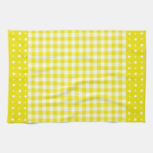 Serviette de cuisine jaune, Pois et En vichy vérif